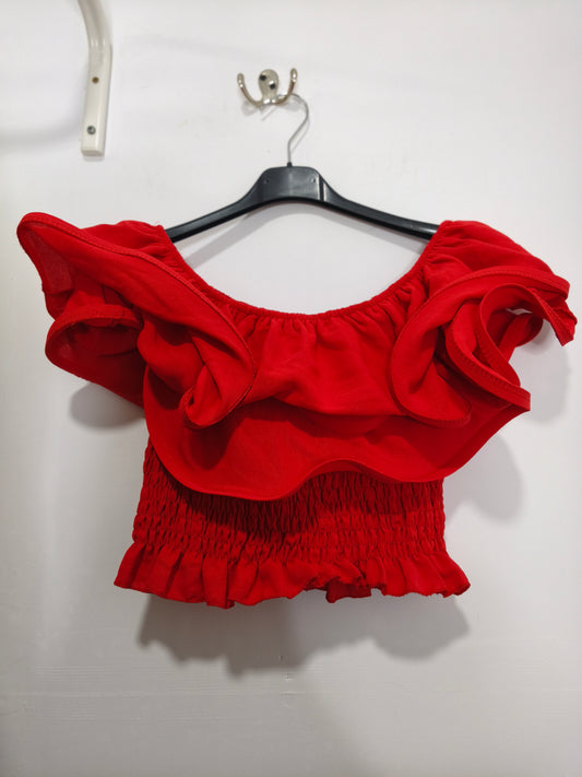 Blusa Roja Volantes Pasión