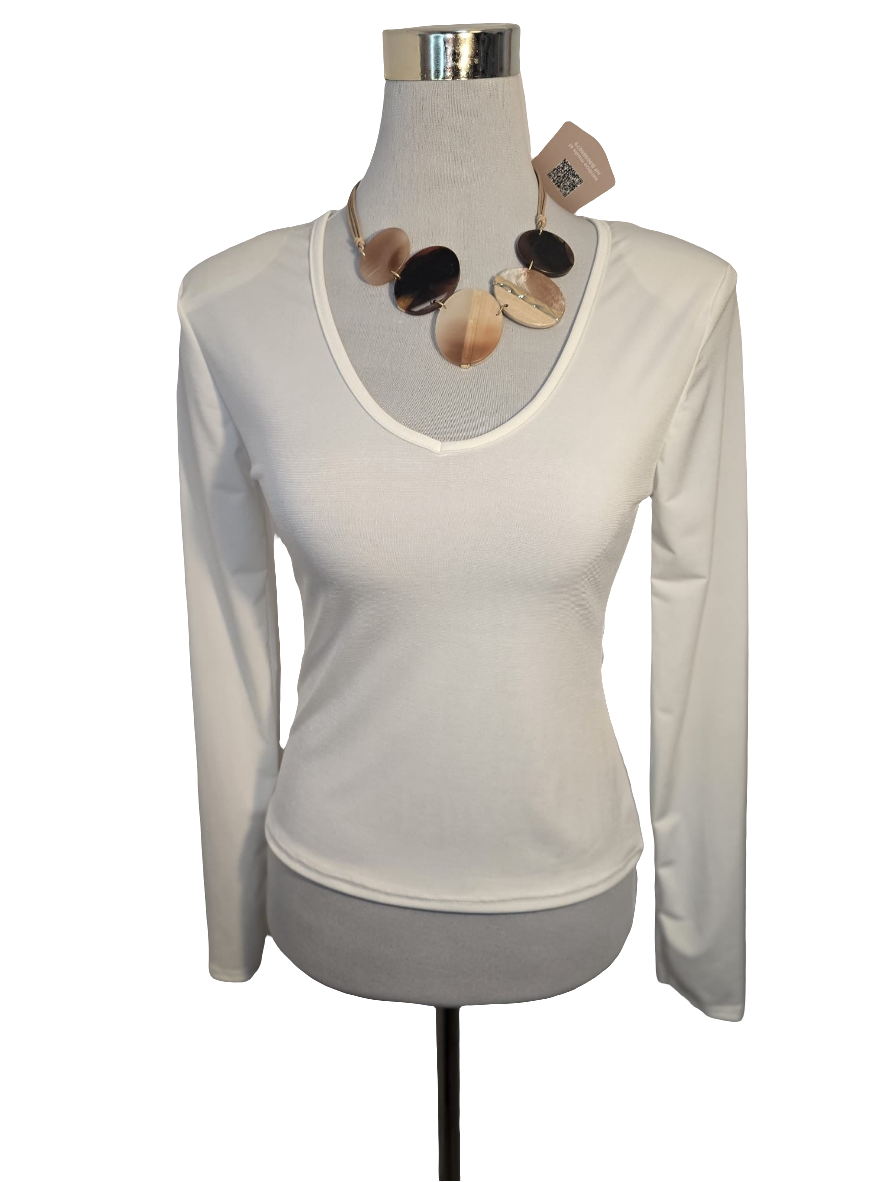 Blusa de manga larga cuello V