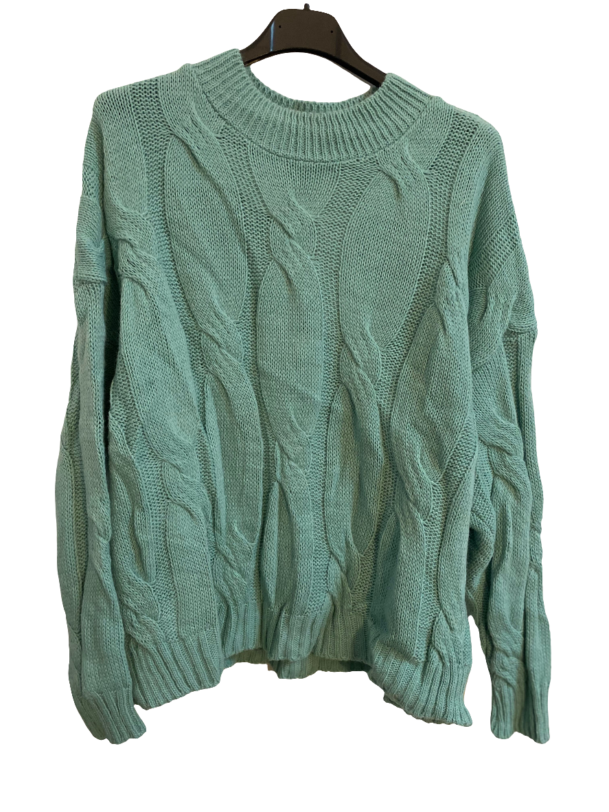 Jersey color verde menta y blanco