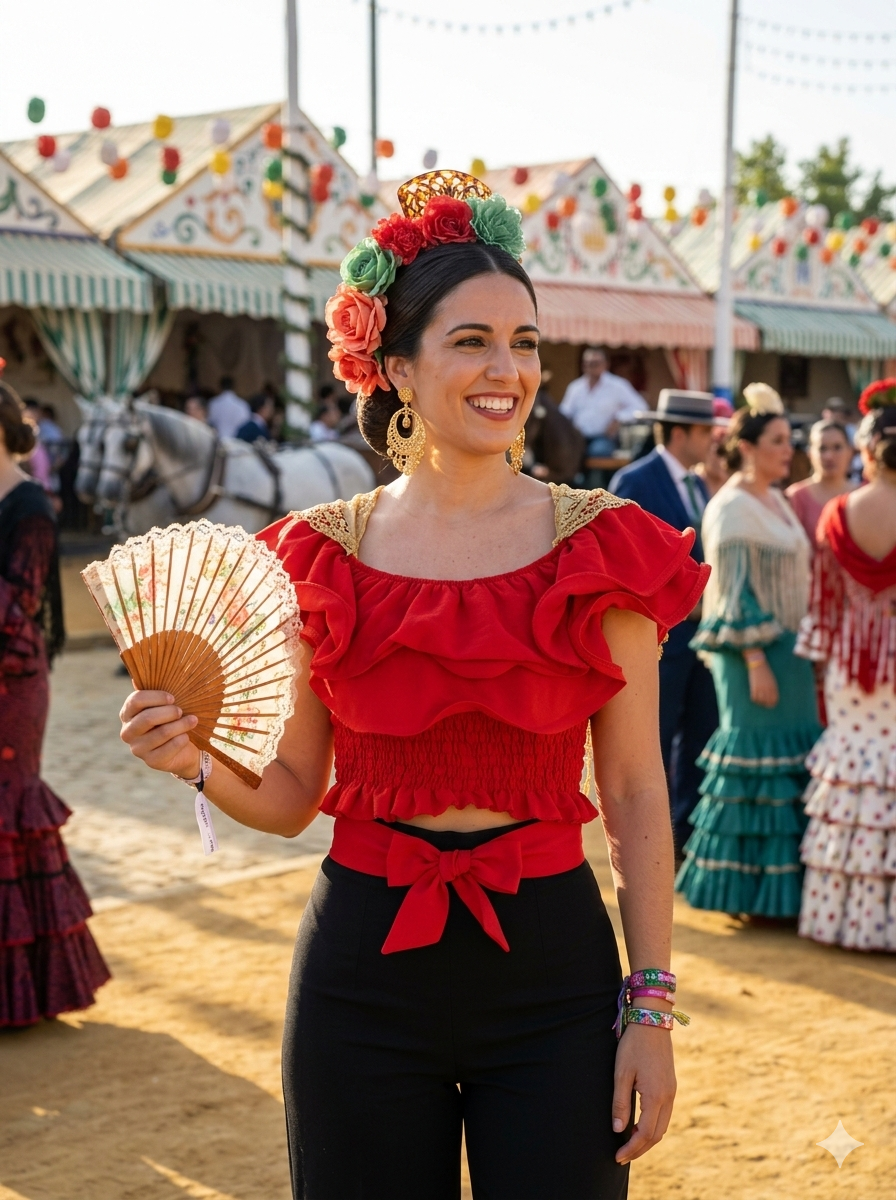 Blusa Roja Volantes Pasión