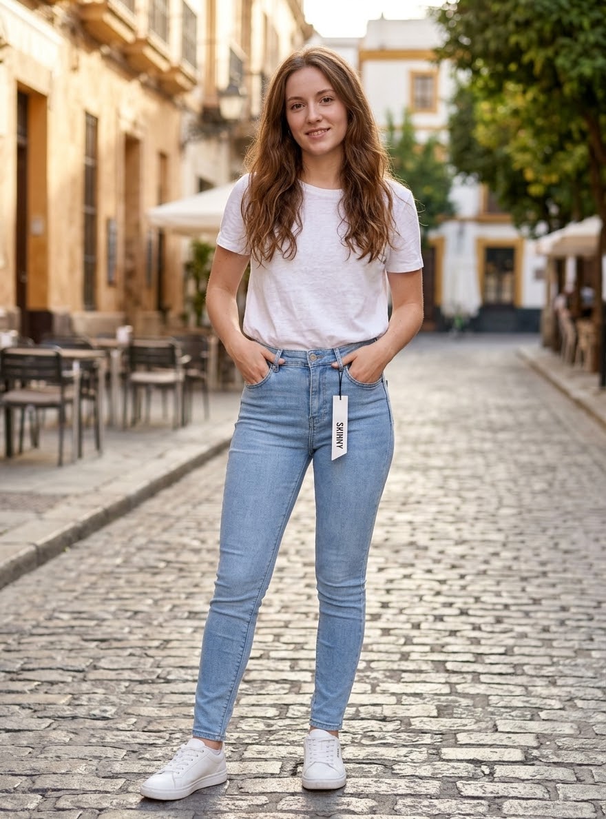 El Jean Skinny que estiliza tu figura y se ajusta a tu ritmo.
