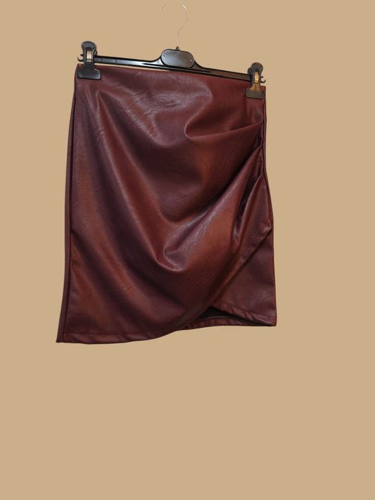 Falda de Polypiel burdeo