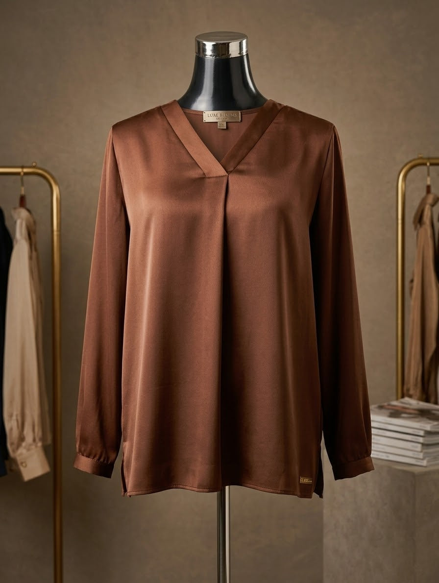 Blusa satinada  talla única