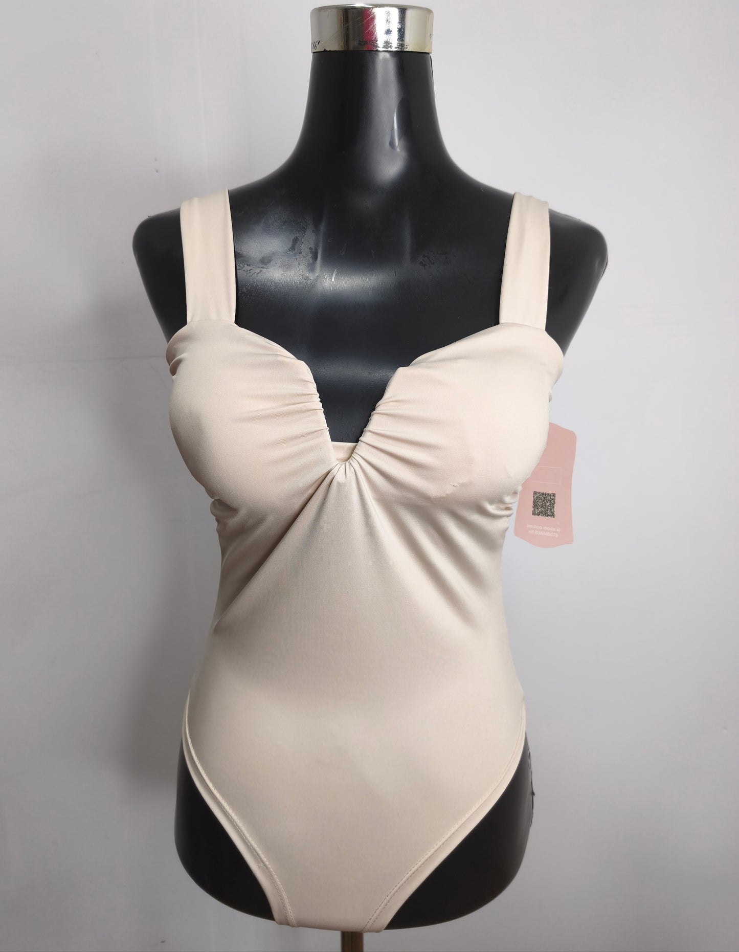Body Talla Única con Copas Cuello V