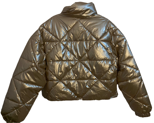 chaqueta acolchada metalizada ( puffer jacket o plumífero)