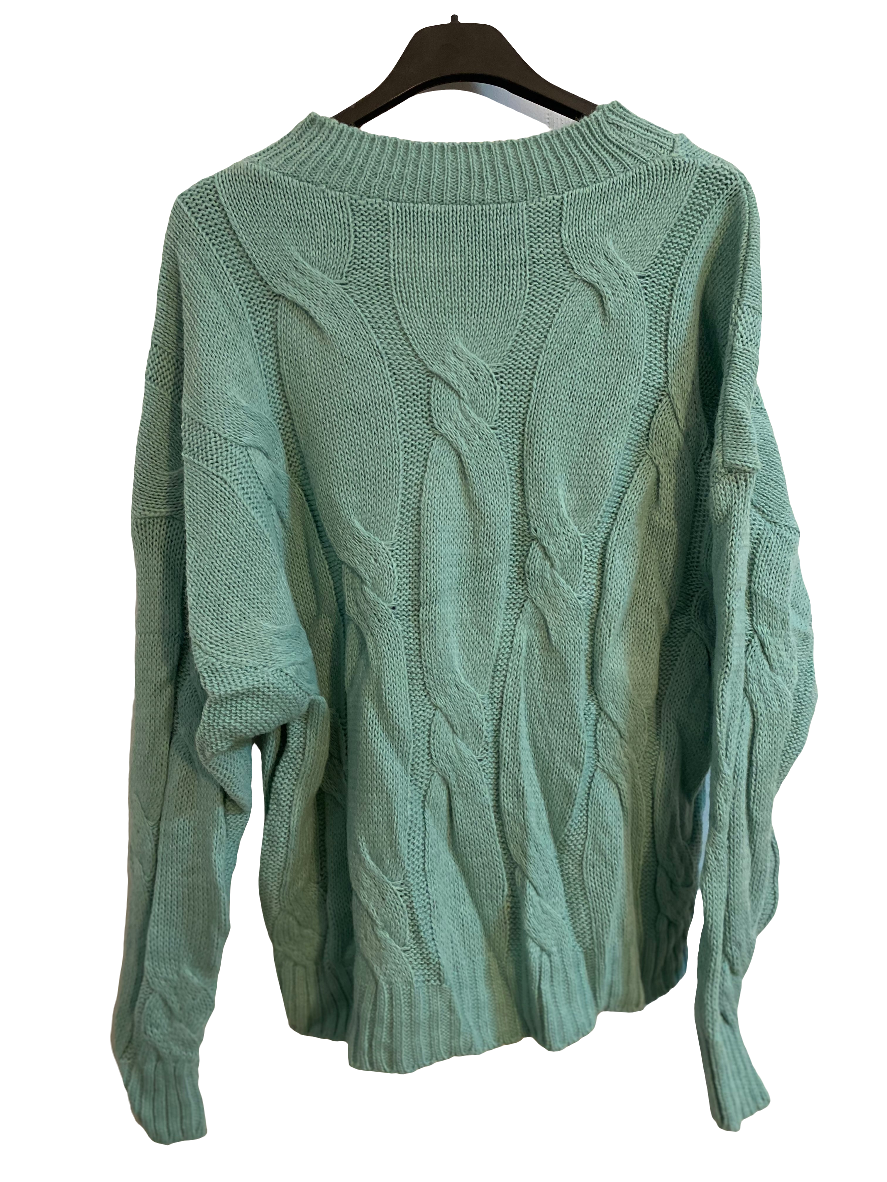 Jersey color verde menta y blanco