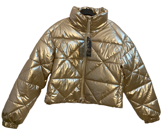 chaqueta acolchada metalizada ( puffer jacket o plumífero)