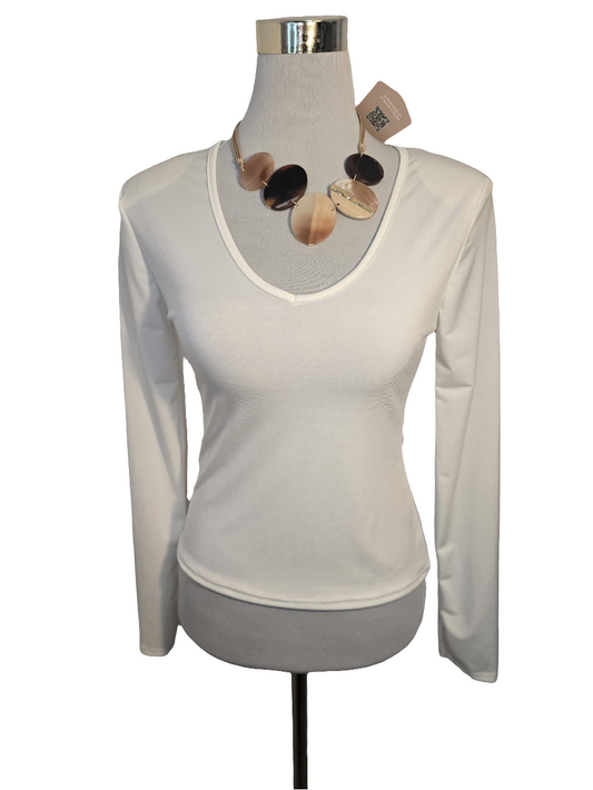 Blusa de manga larga cuello V
